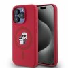 Karl Lagerfeld KLHMP15LSCMKCRHR iPhone 15 Pro 6.1 czerwony/red hardcase Silicone Karl&Choupette Heads Ring MagSafe